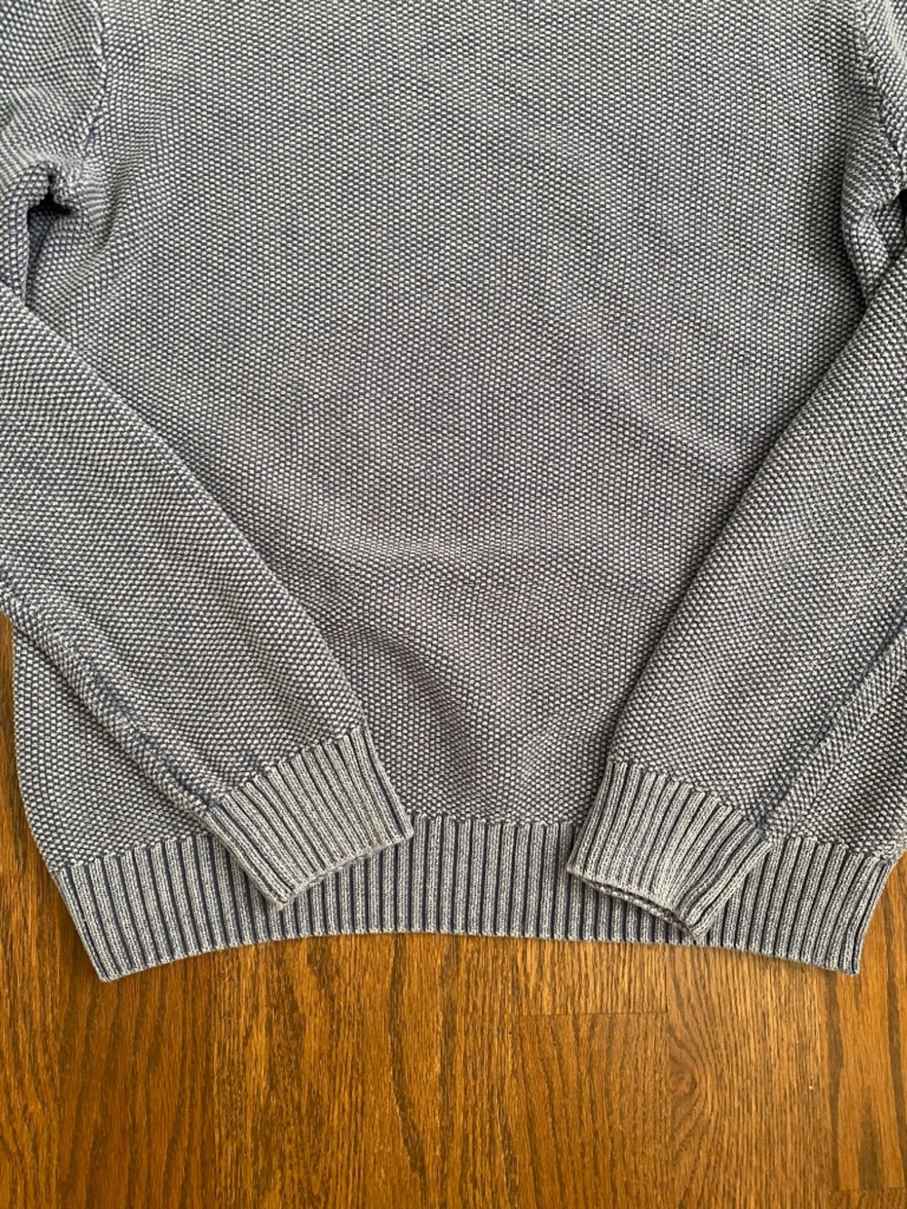 COASTAORO Textured Knit Cotton Sweater Men’s Size L Gray Crewneck Pullover - Picture 9 of 9